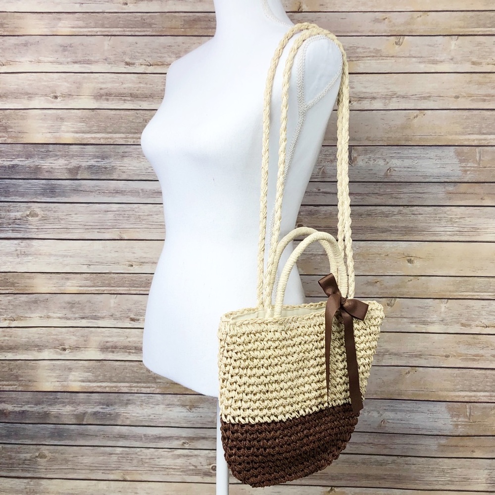 Pink Haley Daisy Straw Shoulder Bag - Picture 3 of 6